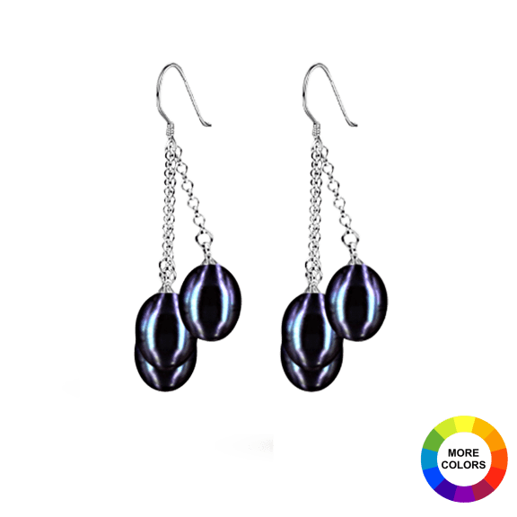 Sulu Sea Triple Drop Pearl Earrings in 925 Sterling Silver