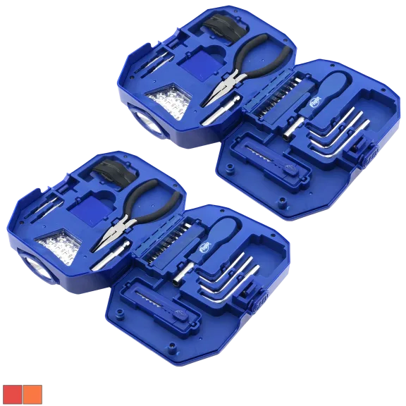 2-Pack: Flipo Tool Pod 24-Piece Set With LED Work Light