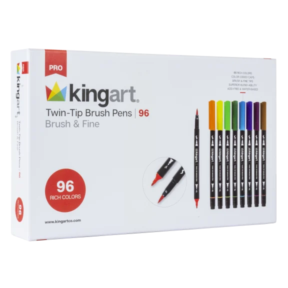 KingArt PRO Twin-Tip™ 96-Color Marker Set