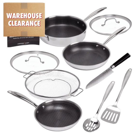 Copper Chef 3D Matrix Non-Stick Stainless Steel Cookware Set