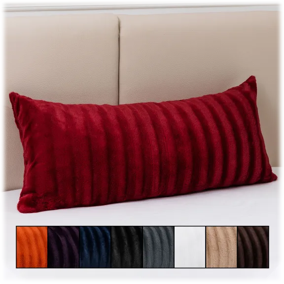 Cheer Collection 18" x 40" Faux Fur Body Throw Pillow