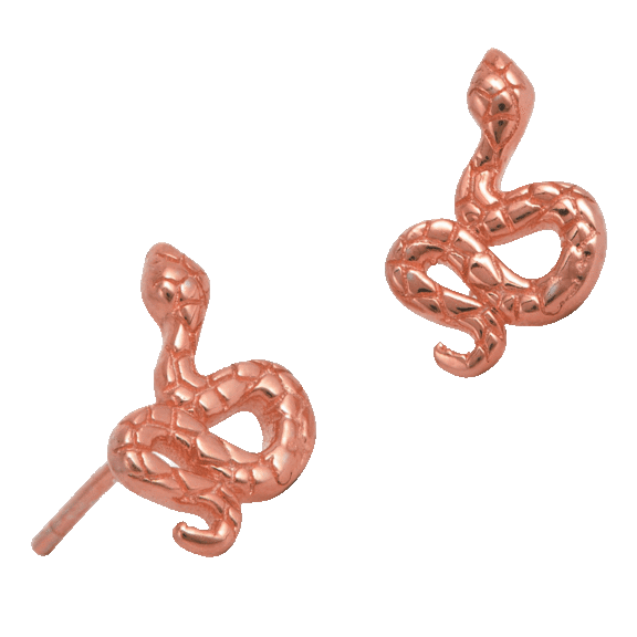 Savvy Cie Genuine Snake Stud Earrings