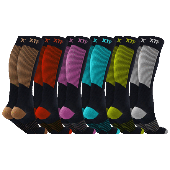 6-Pack: CopperFlux Unisex Copper-Infused Compression Socks