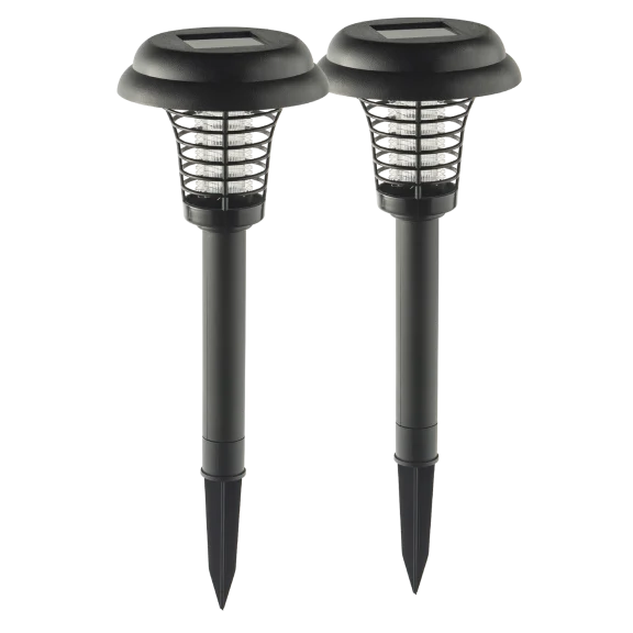 2-Pack: Eternal Living Solar LED Pathway Lights with UV Bug Zapper for Lawn