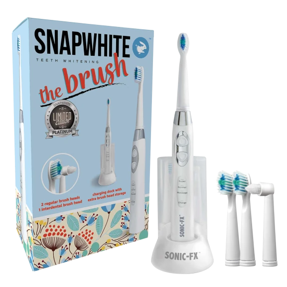 Snapwhite Sonic Toothbrush with 2 Replacement Brush Heads & Interdental Tip