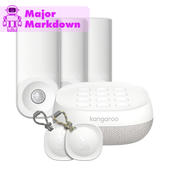 Kangaroo Siren + Keypad Security Alarm with 3 Motion Sensors