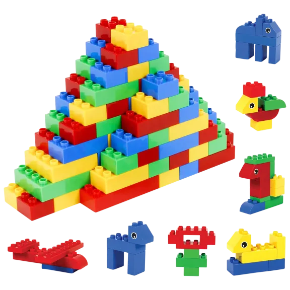 DynaMax Brickyard 177-Pieces Large Building Blocks Block Set