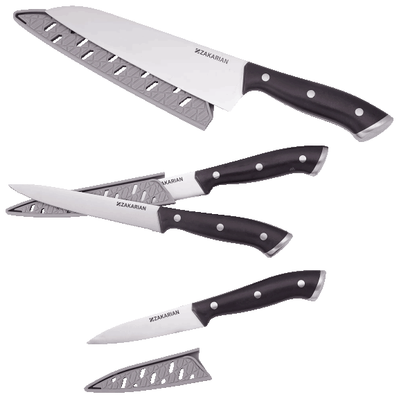 Zakarian by Dash 4-Piece Full Tang Cutlery Set