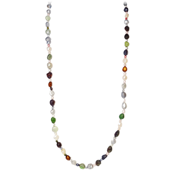 Savvy Cie 36" Multi-Color Pearl Necklace