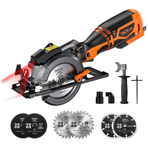 Tacklife 6-Blade Mini Circular Saw