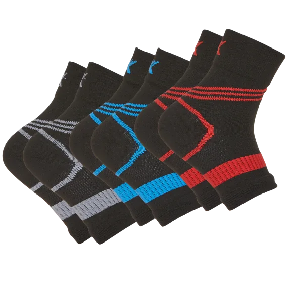 Extreme Fit 3-Pairs Pain Relief Support Ankle Compression Recovery Sleeves