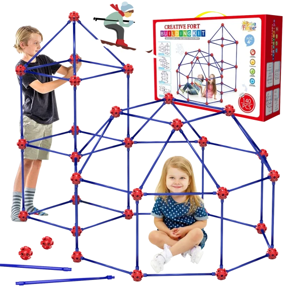 SpringFlower 140-Piece Creative Fort Building Kit