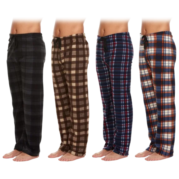 4-Pack: Men's Micro Fleece Pajama Pants