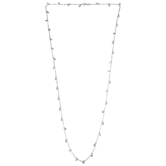 Kenneth Jay Lane 3.5 CTTW 40" CZ Necklace with Bezel Dangles