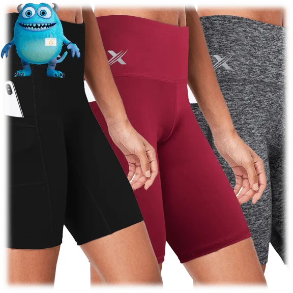 Extreme Fit Women's High Waist Training Running Performance Yoga Shorts