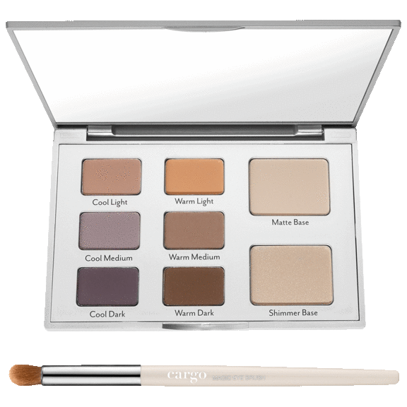 Cargo Cosmetics Eye Contour Shadow Palette with Magic Eye Brush
