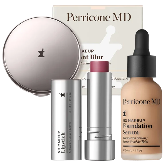 Perricone MD No Makeup 3-Piece Set (Instant Blur, Foundation Serum, Lipstick)