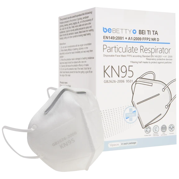 50-Pack: BeBetty KN95 Non-Medical Standard Mask