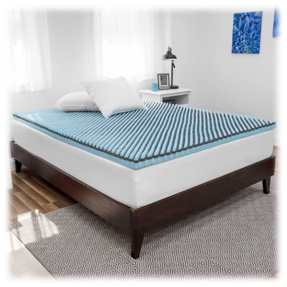 SensorPEDIC Charcoal 2.5-Inch Hybrid Sensorwell Memory Foam Topper