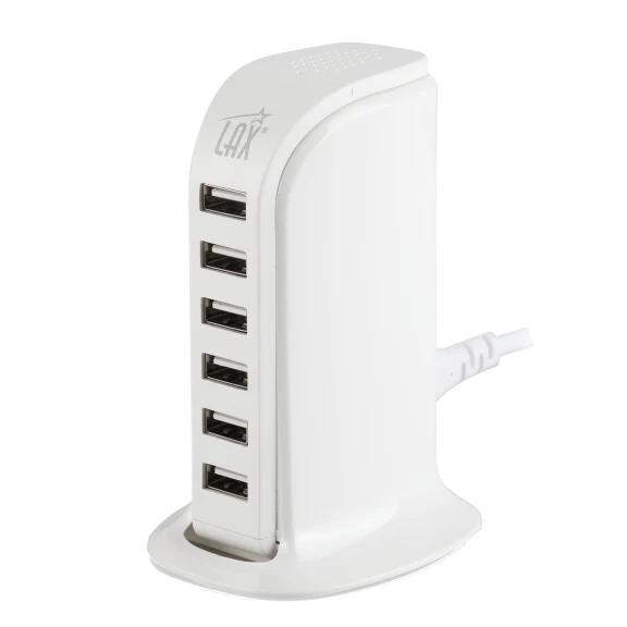 LAX 6-Port USB Desktop Charging Station