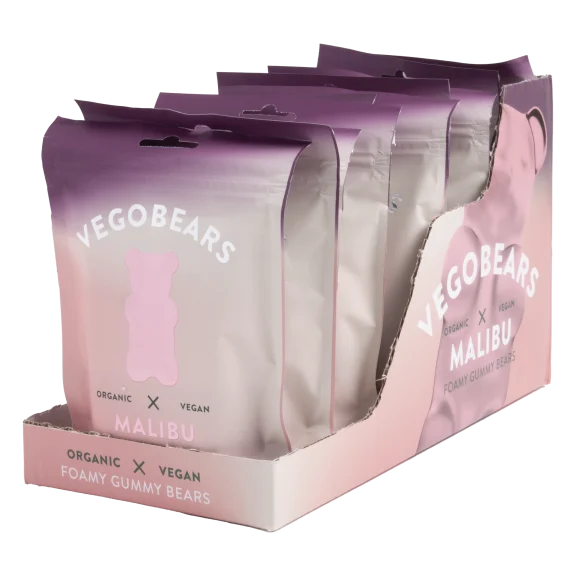 10-Pack: VegoBears Malibu Organic Vegan Foamy Gummy Bears (3.5oz)