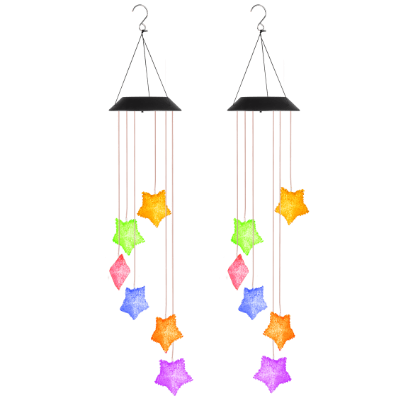 2-Pack: Solar Mobile Star Lights