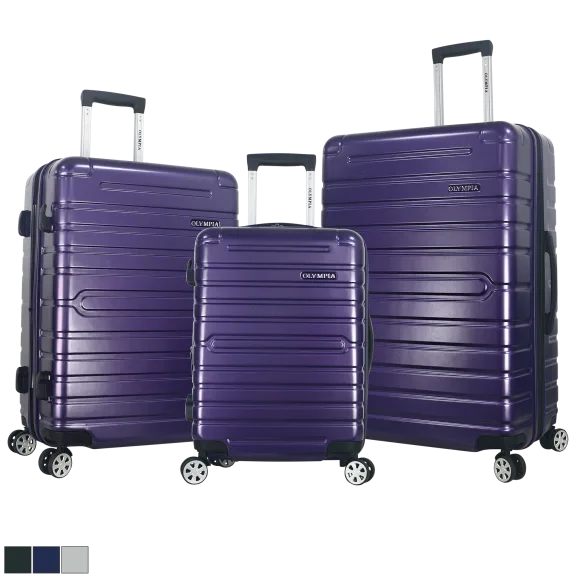 Olympia USA Lancer Plus 3-Piece Expandable Hardside Luggage Set