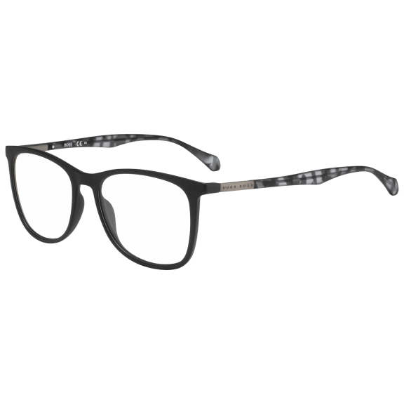 Hugo Boss Eyeglasses with Black Greyhorn Acetate Rectangular Frames-0825 YV4