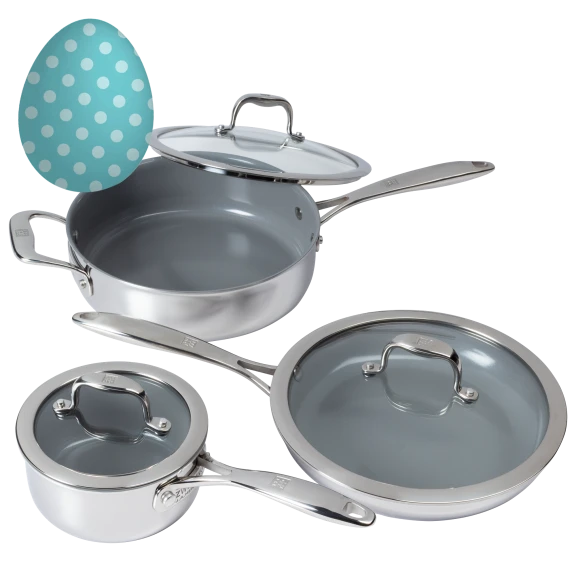 ZWILLING Titanium 6-Piece CeraForce Cookware Set