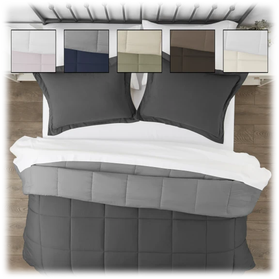 Cloth and Gable Home Premium Down Alternative Reversible Comforter Set