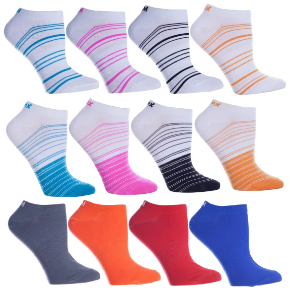 12-Pack: Minx Performance Micro Denier Ankle Socks