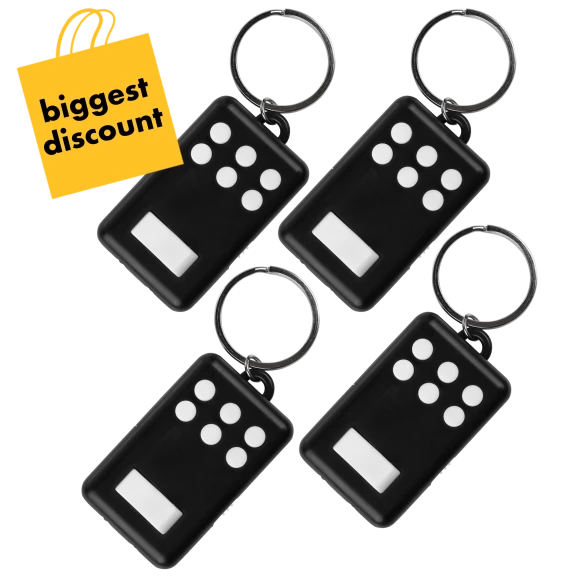 4-Pack: Fidget Keychain Toy with LED Flashlight