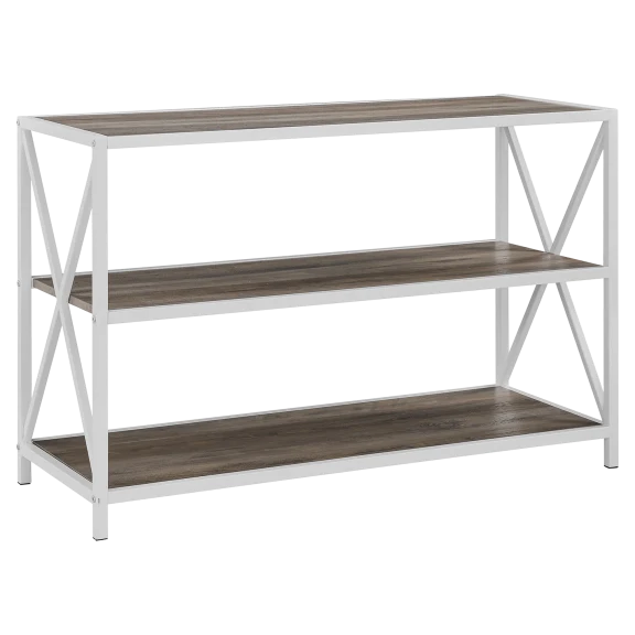 Walker Edison X Frame 40" Industrial Wood Bookshelf