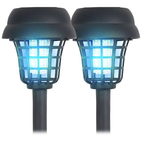 2 or 4-Pack: Brookstone Solar Powered LED Bug Zapper Stake Lights