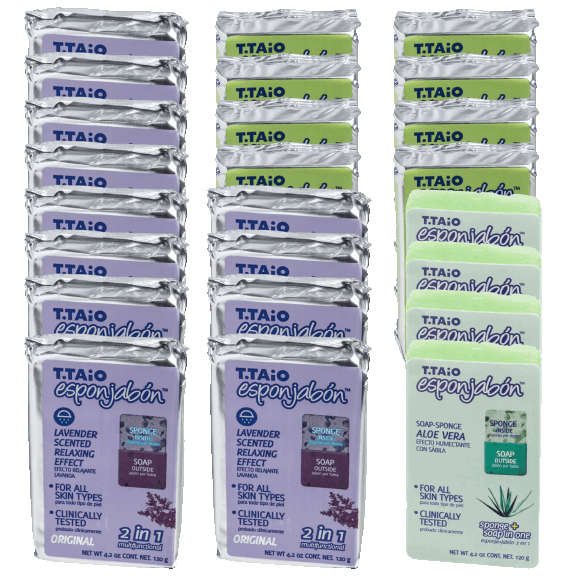 24-Pack: T.Taio Esponjabon 2 In 1 Soap Sponge