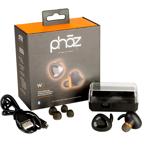 Phaz W2 Truly Wireless Noise Reduction Bluetooth Earbuds