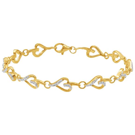 Diamond Muse Diamond Accent Heart Link Bracelet