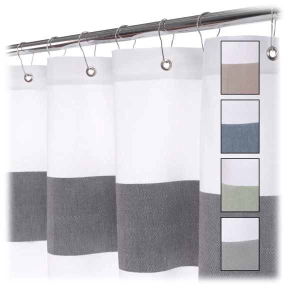 Enchante Home Unique Turkish Cotton Shower Curtain