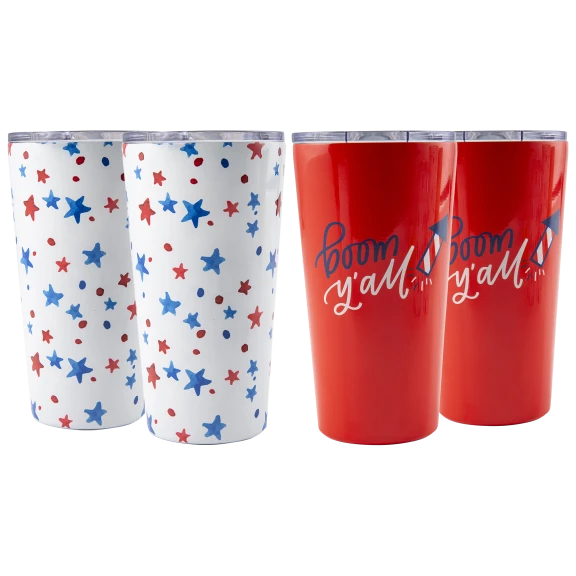 4-Pack: Cambridge 20oz Highball Stainless Steel Insulated Cups