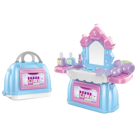 Britenway Kids' 2-in-1 Makeup Vanity Table and Purse Playset