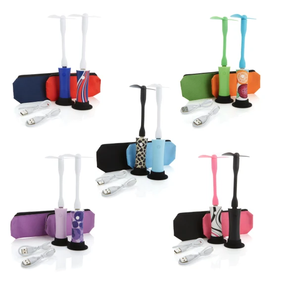 2-Pack: VIOlife Portable Power Banks with Personal Fans