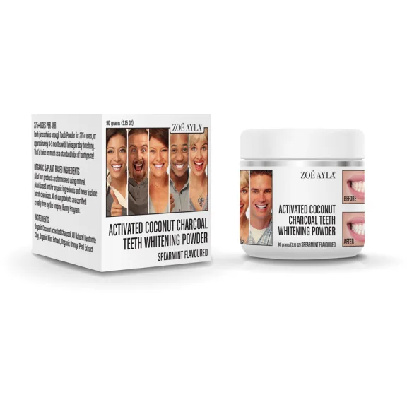 Zoë Ayla Coconut Activated Charcoal Teeth Whitening Powder