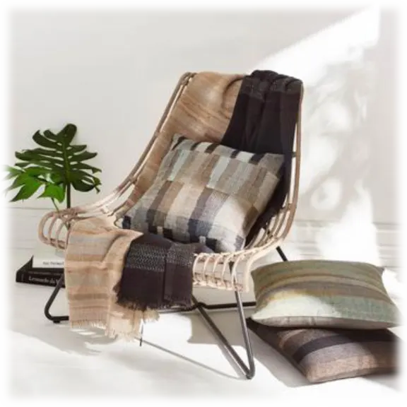 Threaded Limited Edition Handwoven Linen/Silk Throw