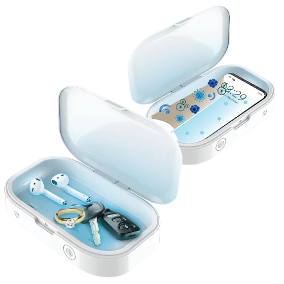 2-Pack: Gabba Goods Phone & Accessory UV Light Sanitizer Boxes with Aromatherapy