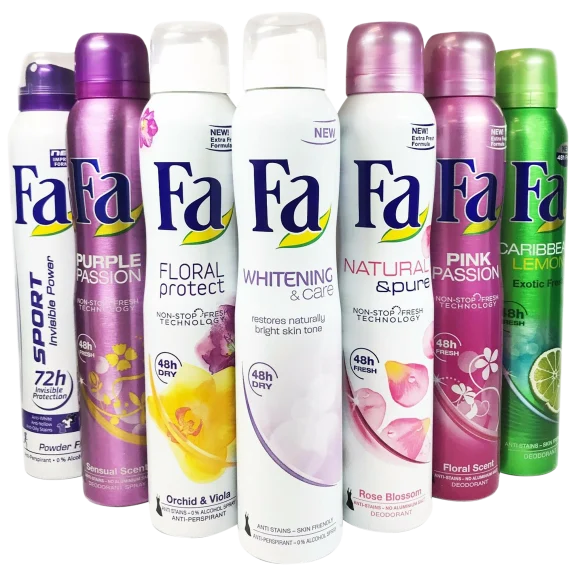 6-Pack: FA Women's Deodorant Antiperspirant Spray