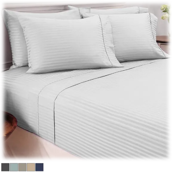 Hotel New York 6-Piece Dobby Stripe Sheet Set