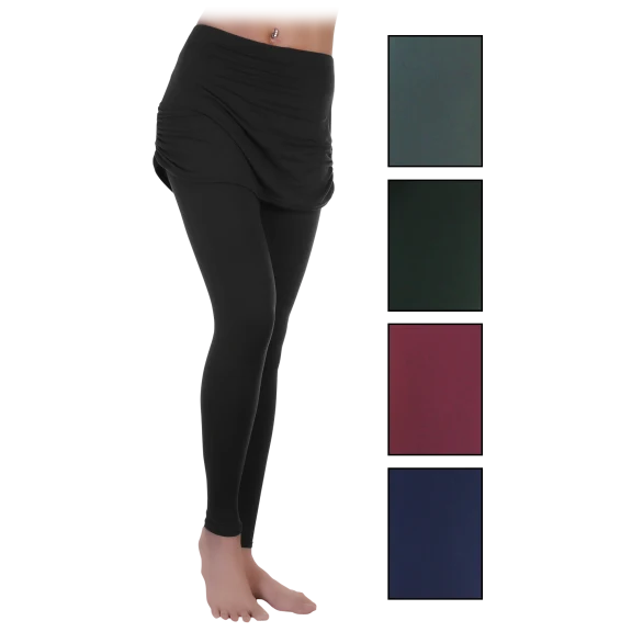Angelina High Waist Leggings with Attached Mini Skirt