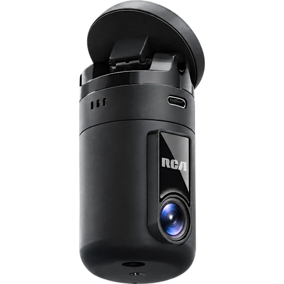 RCA 360 Degree Viewing Dash Cam with Voice Controlled Camera Aiming