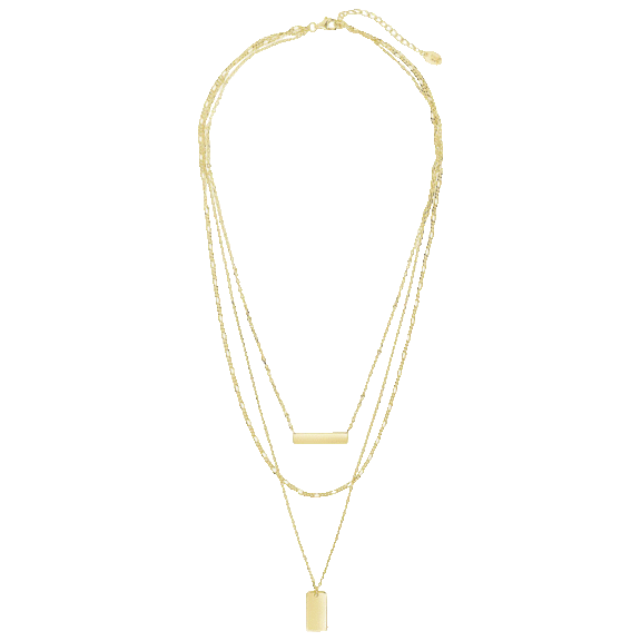 Rox & Rose Triple Layered Bar Necklace
