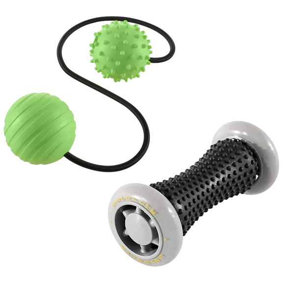 Gold's Gym Foot Massage Roller Plus Stretch & Massage Ball Kit
